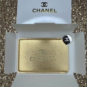 CHANEL Metallic Gold Card Holder